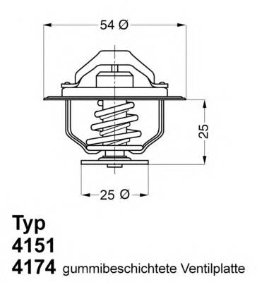 Термостат 79°C c прокладкой Iveco Daily/Renault Mascott/Fiat Ducato 417479D(25)