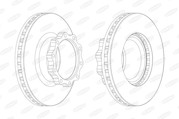 Диск тормозной 377*45*128 MAN BCR147A(25)