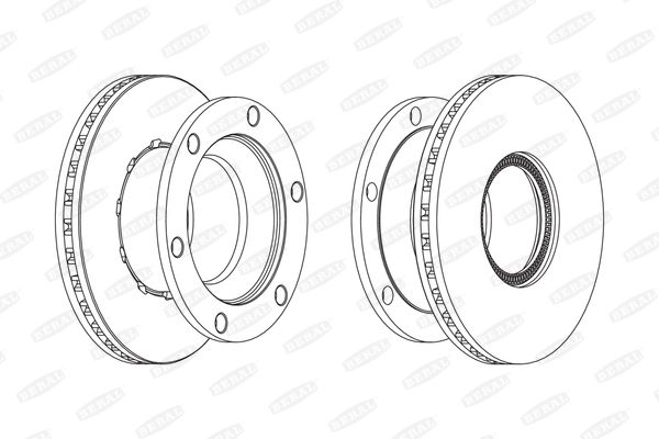 Диск тормозной 330*34*194 RVI MIDLUM задний BCR219A(25)