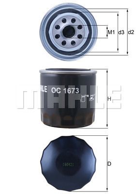 Фильтр масляный Hyundai Galloper/Kia Carnival/Mitsubishi Colt OC1673(25)
