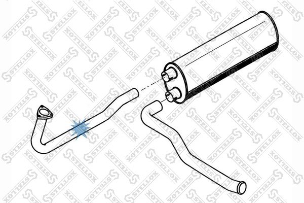 Труба глушителя приемная с треугольным фланцем MAN M90/L/M2000 8203665SX