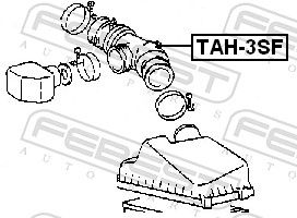 Патрубок воздушного фильтра Toyota Corona/Carina E 92-97 TAH-3SF