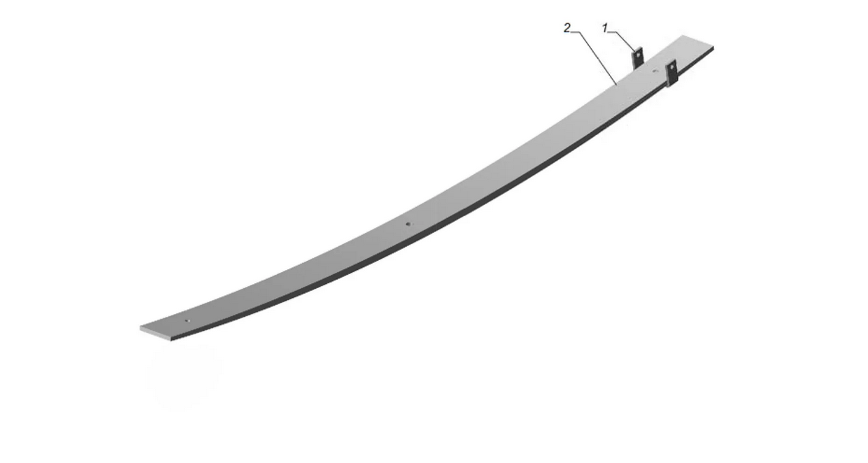 Лист №2 рессоры задней с болтовыми хомутами ГАЗ-3302,ГАЗель Next 3302-2912051-04