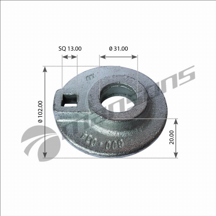 Шайба эксцентриковая сайлентблока подвески SAF 600.034