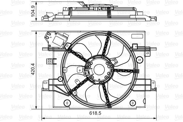 Вентилятор радиатора Lada X-Ray/Vesta 15-/Renault Logan II 12- 696880