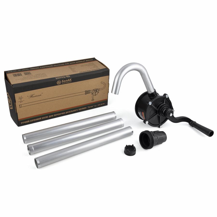 Насос для перекачки топлива бочковый ручной роторный 25л/мин. алюминиевый БАК.00100