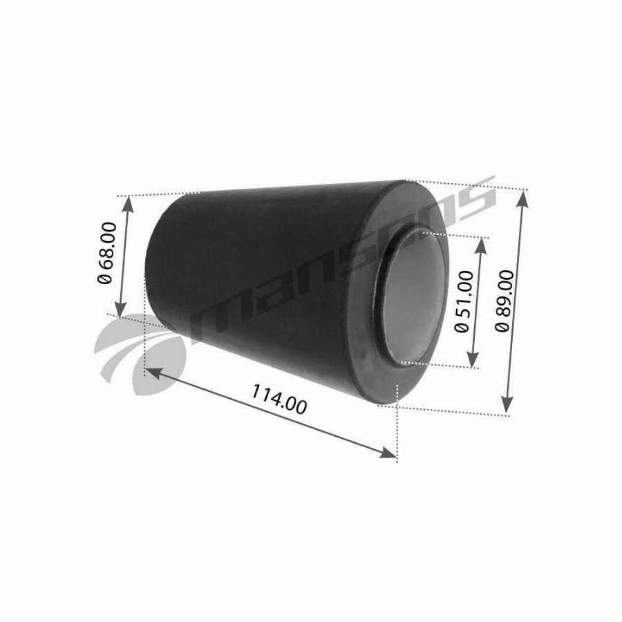 Втулка рессоры 52*89*112 конусная Fruehauf TRB5384