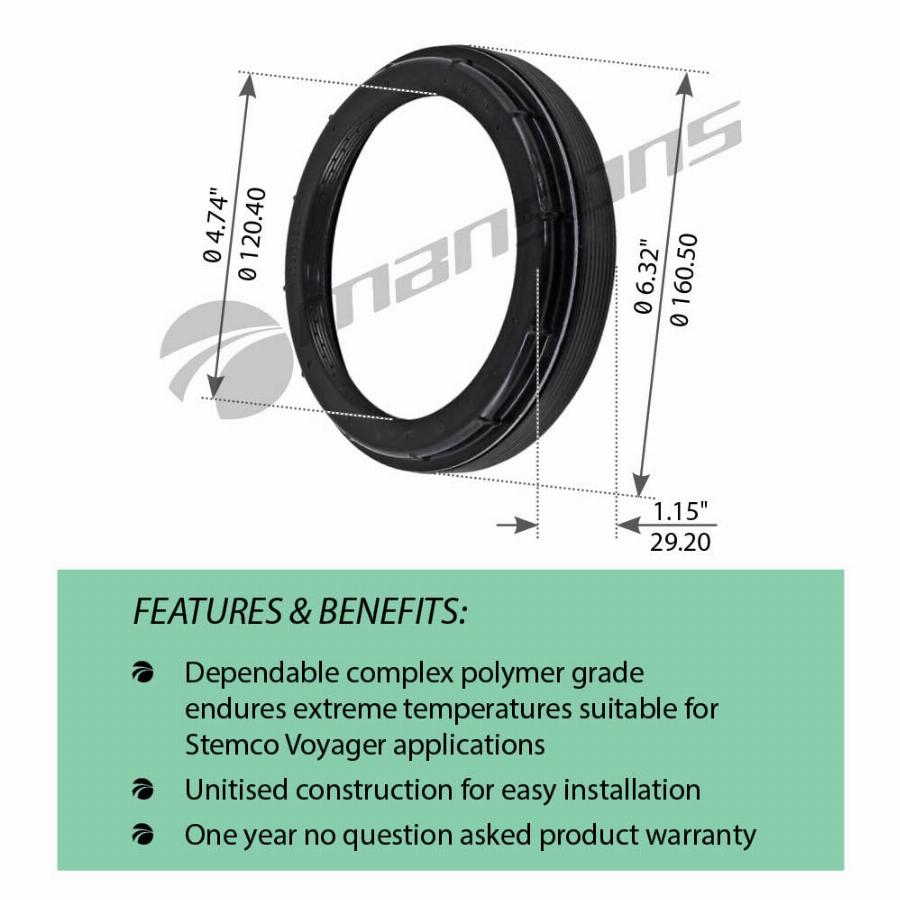 Сальник ступицы 120*160*31 задней Freightliner/International 330.002ST