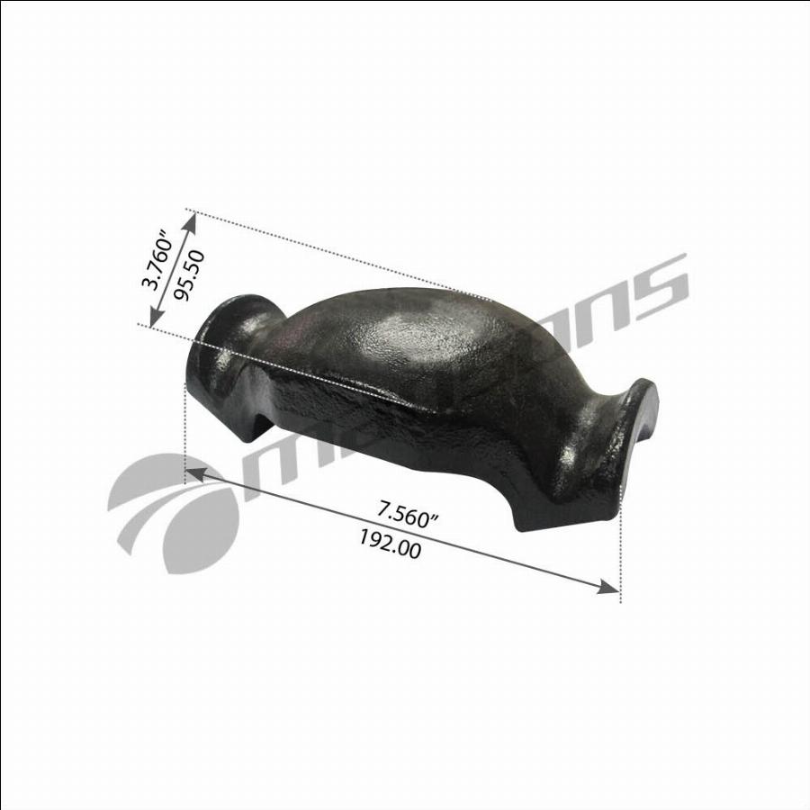 Сегмент стремянки двойной рессора 70mm балка 120mm BPW 300.401