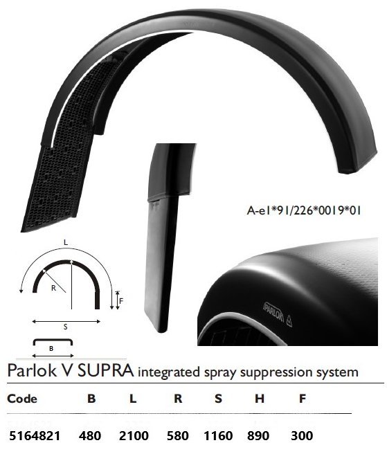 Крыло 48*21 R58 с брызговиком 5164821