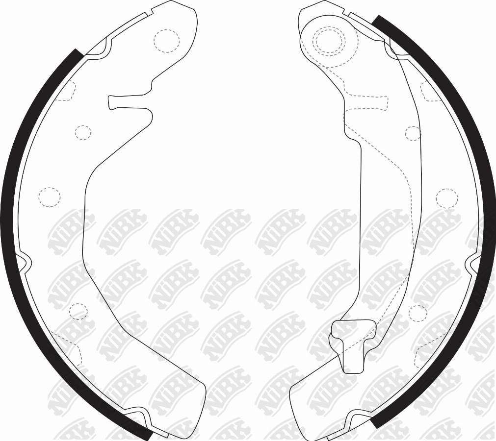 Колодки тормозные барабанные задние Daewoo Matiz/Chery QQ FN11821