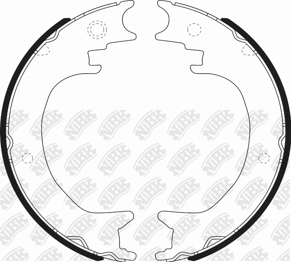 Колодки тормозные барабанные Subaru Tribeca 2005-/Lexus RX270-470 FN0651