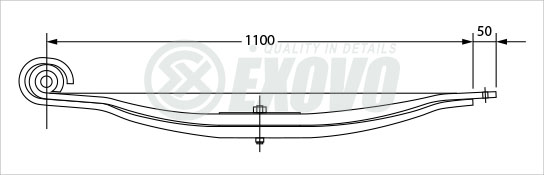 Рессора BPW 2*30*100 550+610 28283E
