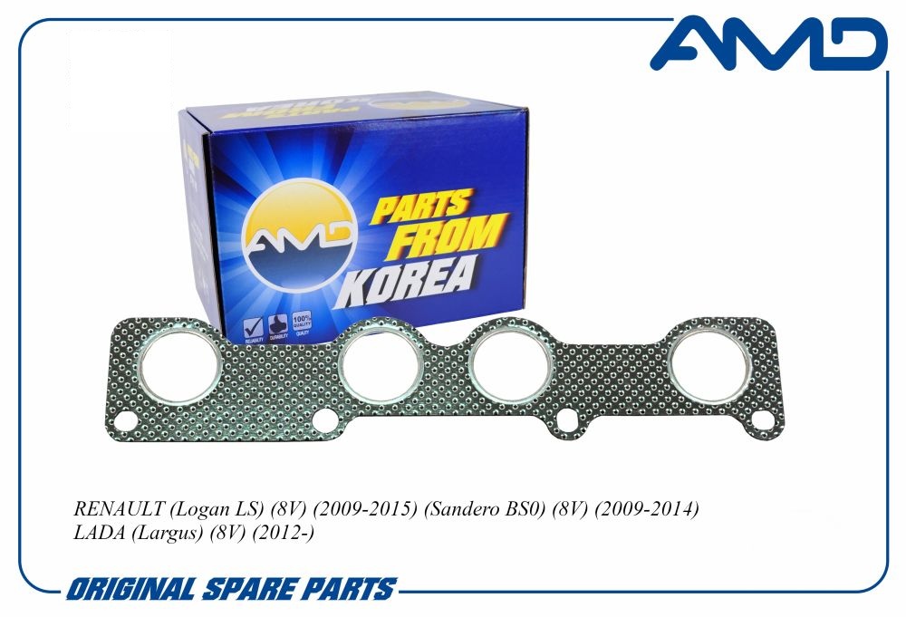 Прокладка выпускного коллектора Renault/Dacia Logan/Sandero 1.4/1.6 K7J/K7M 04> AMDGAS359