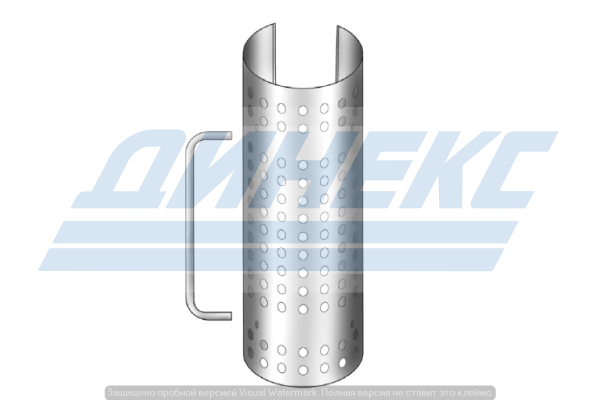 Ручка защиты глушителя L=670 mm нерж. 95800