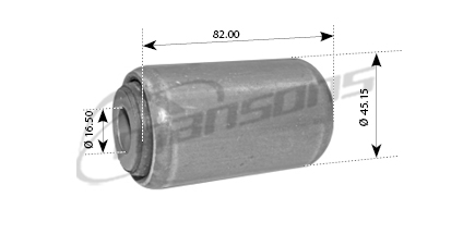 Сайлентблок рессоры 45*82*16.5 передней DAF 95XF/LF45/55 200.062