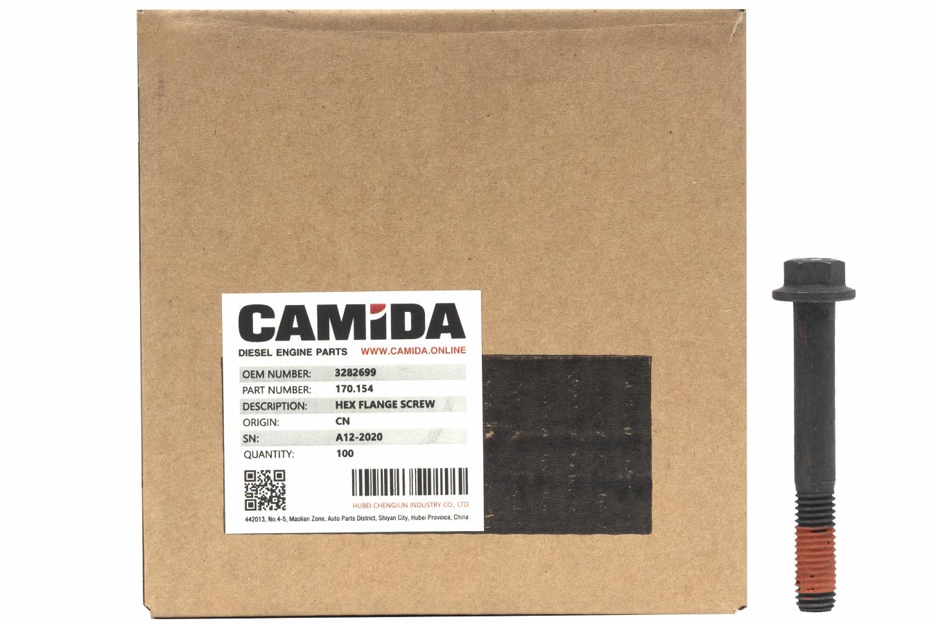 Болт М10*1,5*72 натяжителя ремня КАМАЗ дв.Cummins BT/EQB/ISBe 170154