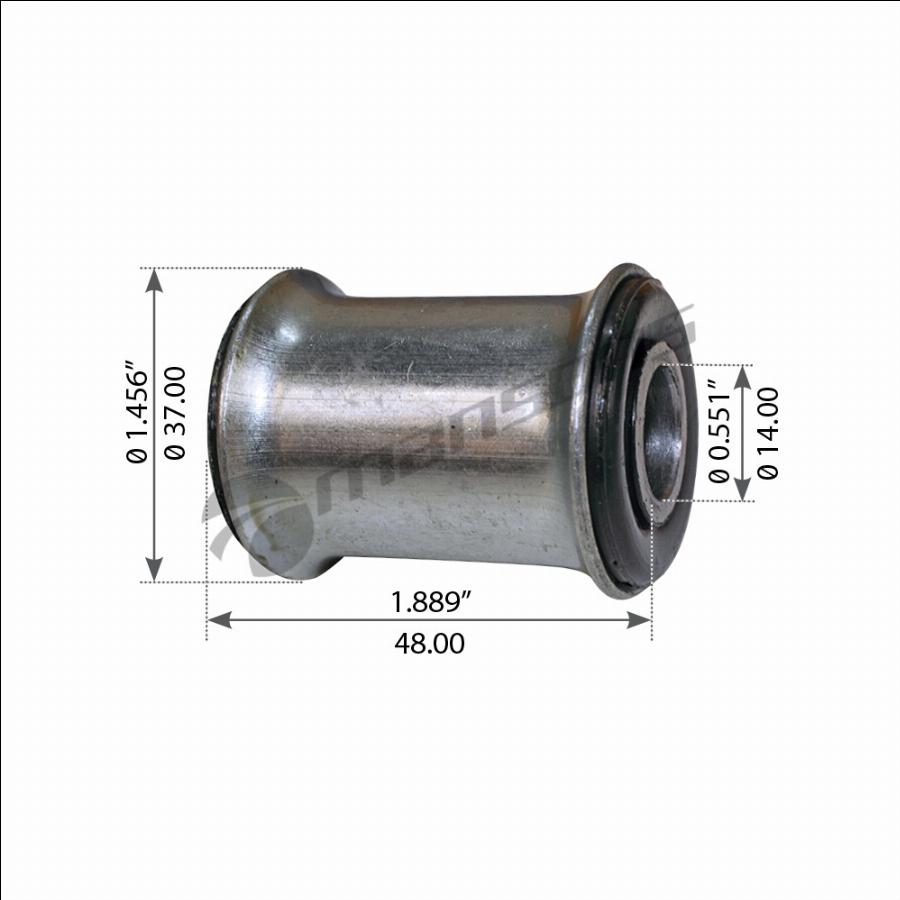 Сайлентблок замка кабины 30*14*42 нижний MAN/Shaanxi 400.580