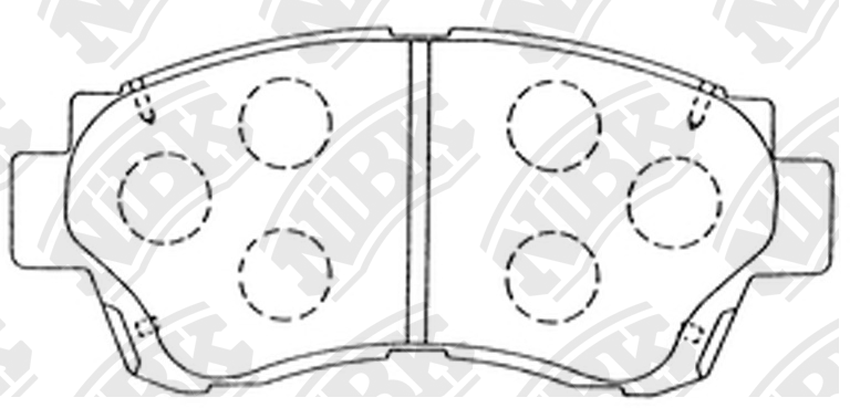Колодки дискового тормоза передние Toyota Camry 2.2/3.0 91-96/Celica 2.0 92-99 PN1228