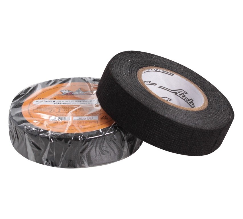 Изолента 19мм*10м для жгутирования проводки на осн. флиса AAT-F-02