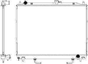 Радиатор системы охлаждения Mitsubishi Pajero III 00-/Pajero IV 06- 33211005