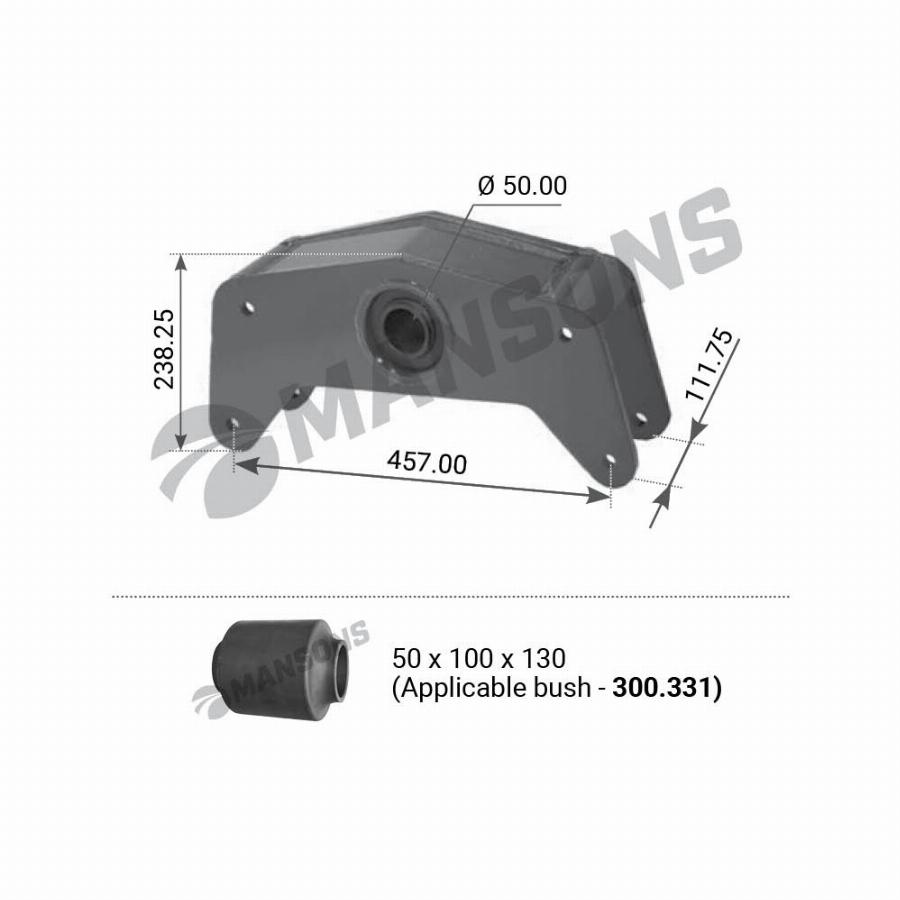 Балансир L=480mm H=110mm BPW 300.334