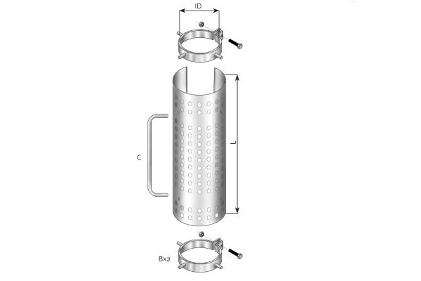 Защита глушителя D=127 mm нерж. 95527