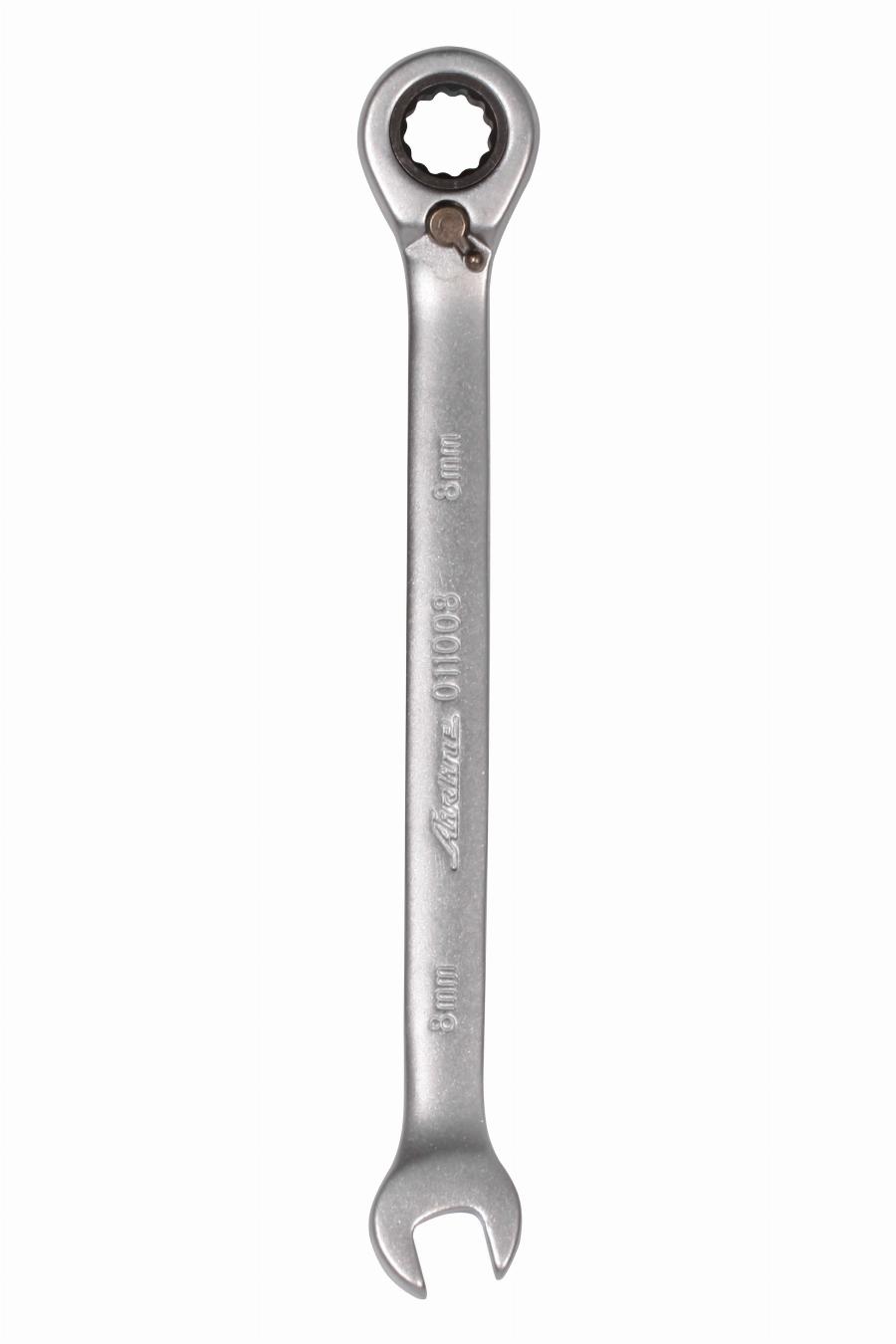 Ключ комбинированный трещоточный с переключателем 8мм AT-RRS-01