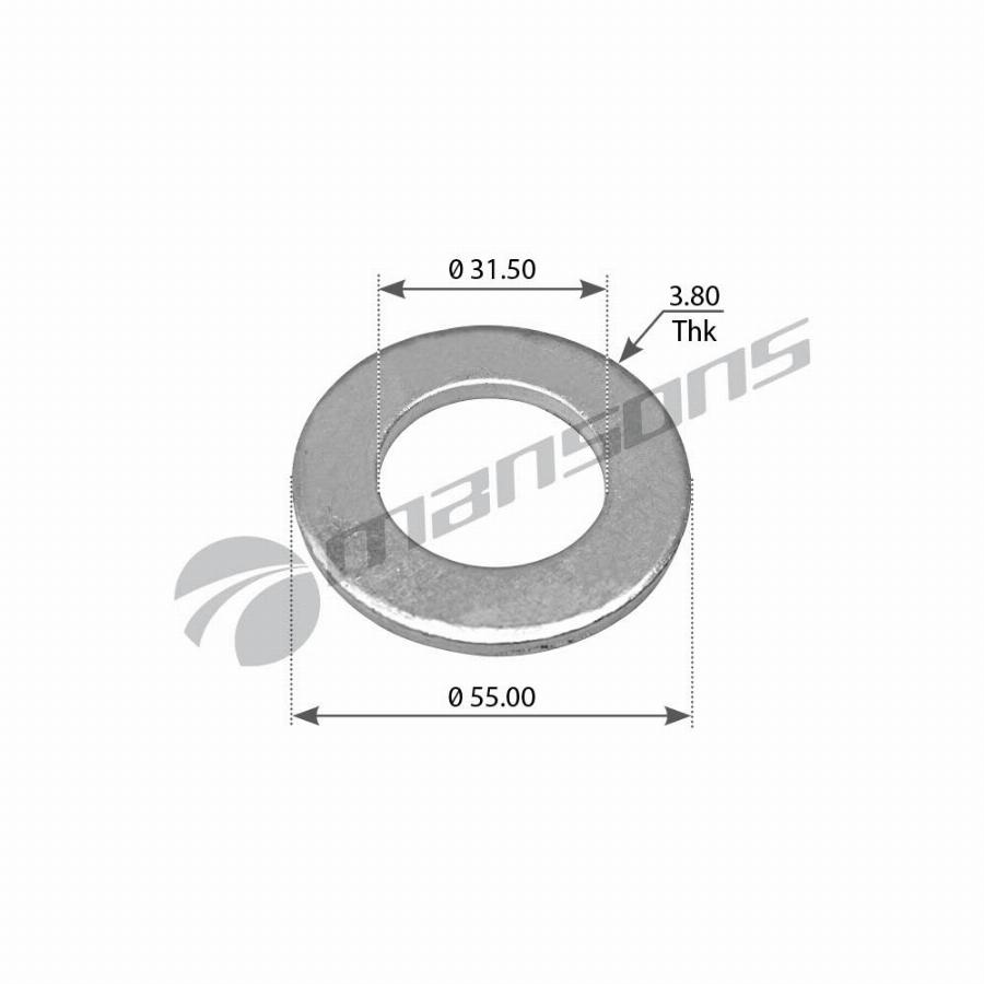 Шайба 56*31*4 мм болта рессоры плоская без фаски сталь BPW WA145