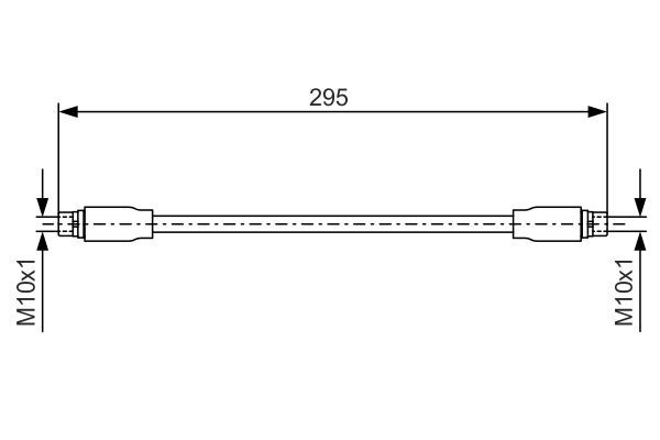 Шланг тормозной L=295mm передний AUDI A4/A6/VW Passat 94-11 1987476717