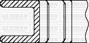 Кольца поршневые d=69,00mm +0.5 (к-т на 1 поршень) Daewoo Matiz/Chevrolet Spark 9109244050