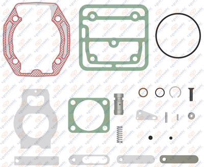 Р/к компрессора прокладки, клапаны, клапан разгрузки, кольцо упл. Volvo FH/FM12/16 RK01.115