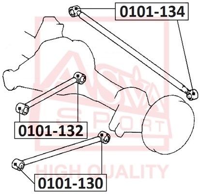 Сайлентблок заднего продольного рычага Toyota Land Cruiser 98> 0101132