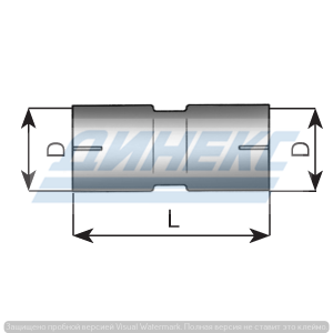 Переходник глушителя D=61,0 mm ID/ID 93759
