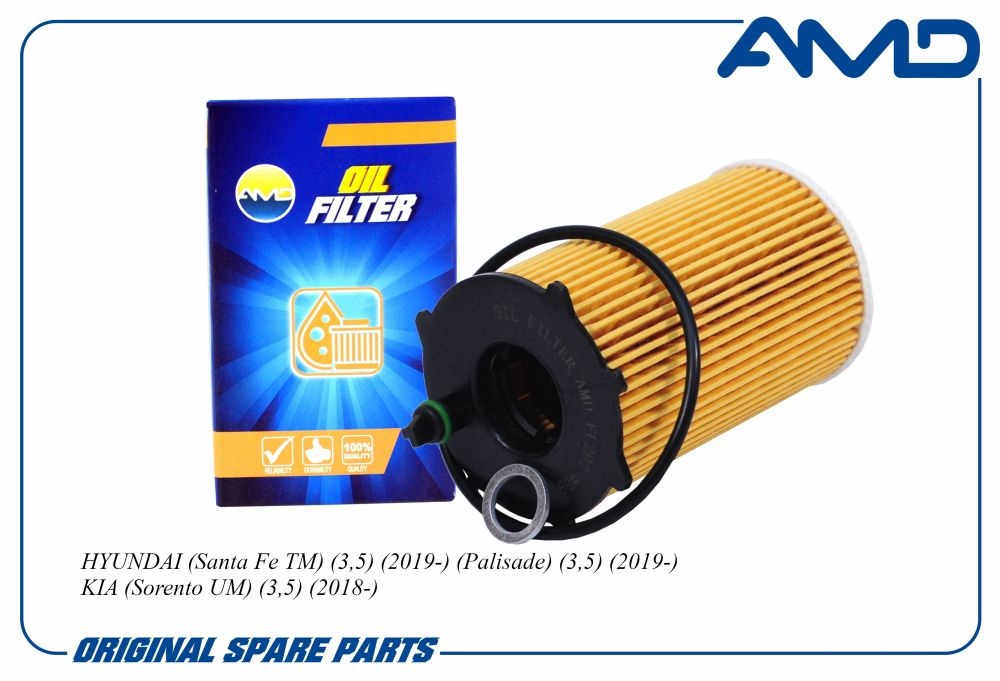 Фильтр маслянный Hyundai Santa Fe 3.5 2012- AMDFL292