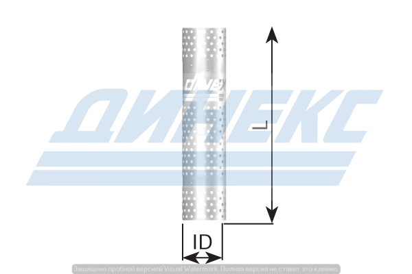 Защита глушителя D=249 L=1250 mm нерж. 95652