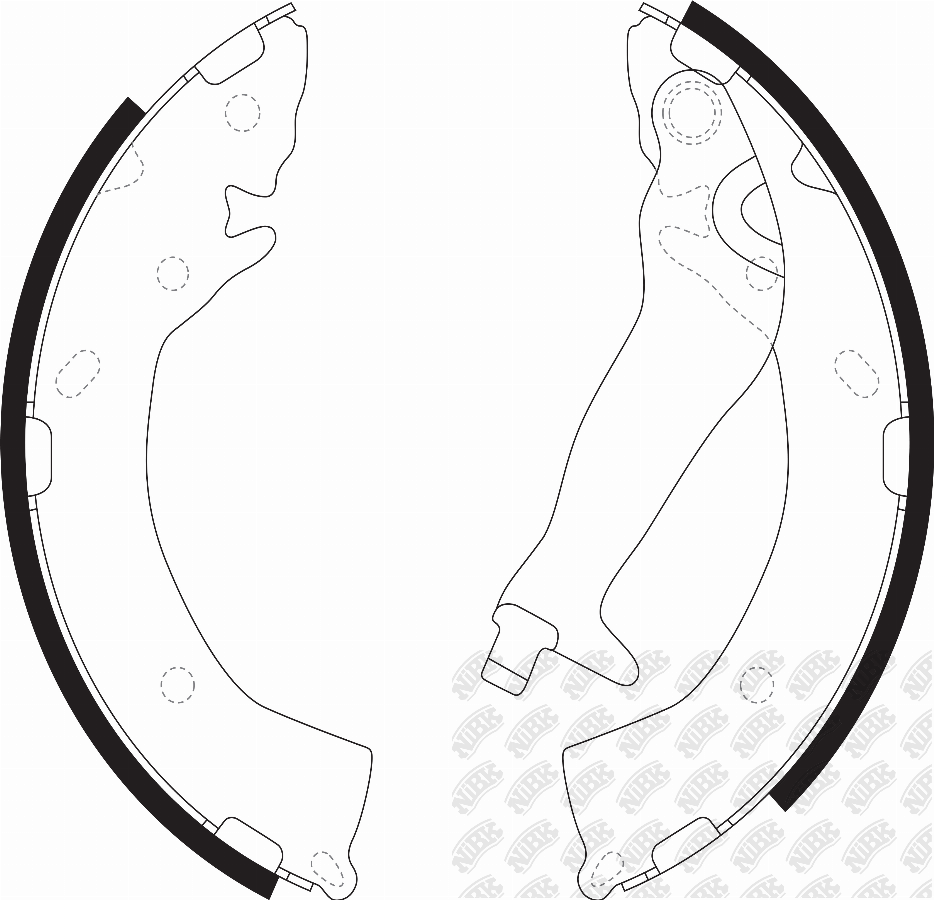 Колодки тормозные барабанные задние Hyundai Getz 02>/Solaris 11> FN0609