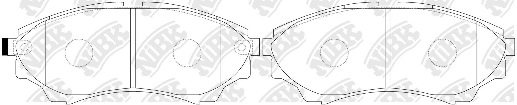 Колодки дискового тормоза передние Ford Ranger 2.5TD/Mazda Serie B 2.5D/TD 99> PN5800