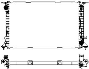Радиатор системы охлаждения Audi A4/A5 1.8FSI/1.8TFSI/2.0TFSI/2.0TDi 07> 30618505