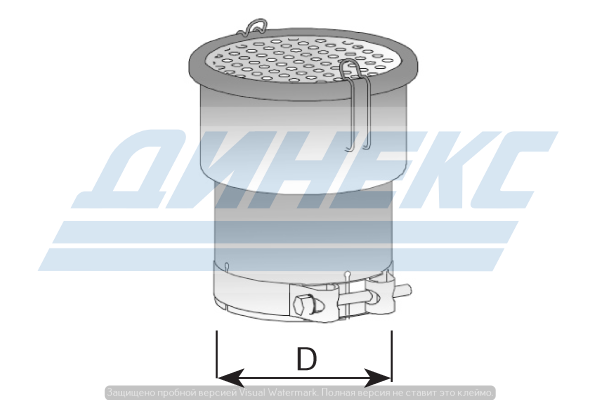 Искрогаситель глушителя D=54,5-59,0 mm 40804