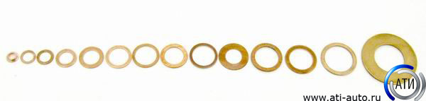 Шайба М8*12*1 медная М8х12х1